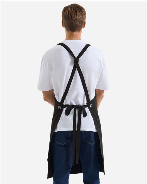 Unisex Clip & Clasp Cross-Back Bib Apron