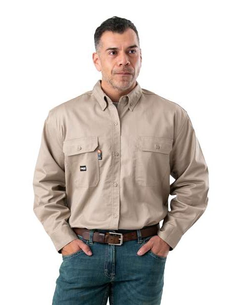 Men's Tall Flame-Resistant Button Down Work Shirt