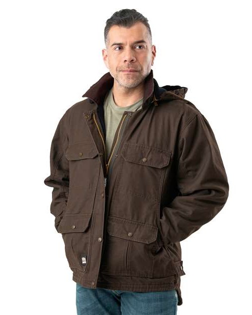 Men's Heartland Washed Duck Zip-Off Hooded Coat