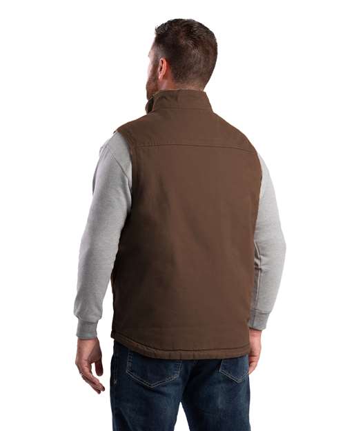 Men's Heartland Sherpa-Lined Washed Duck Vest