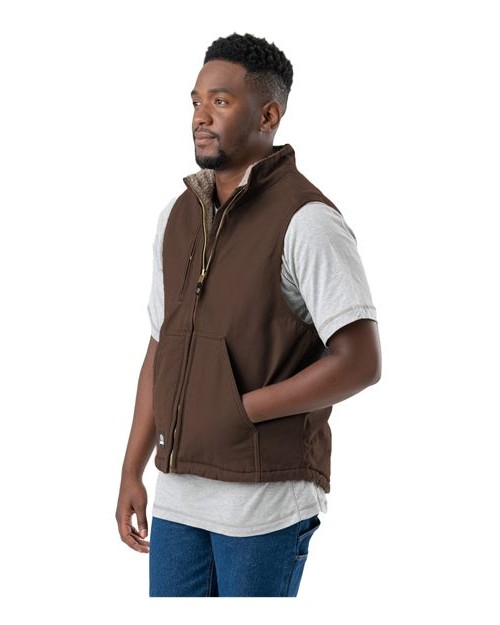 Men's Heartland Sherpa-Lined Washed Duck Vest