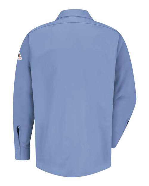 Men's Concealed-Gripper Pocketless Work Shirt