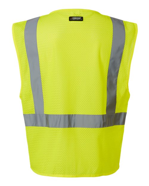 Unisex Single Pocket Zipper Mesh Vest