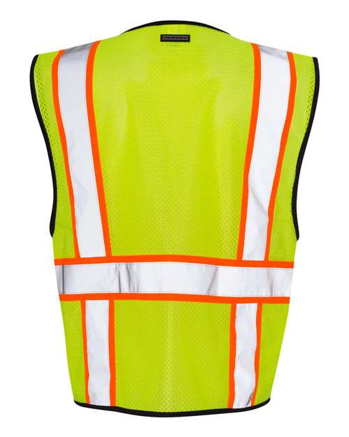Unisex Economy Contrasting Vest with Zippered Front