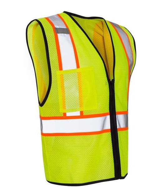 Unisex Economy Contrasting Vest with Zippered Front
