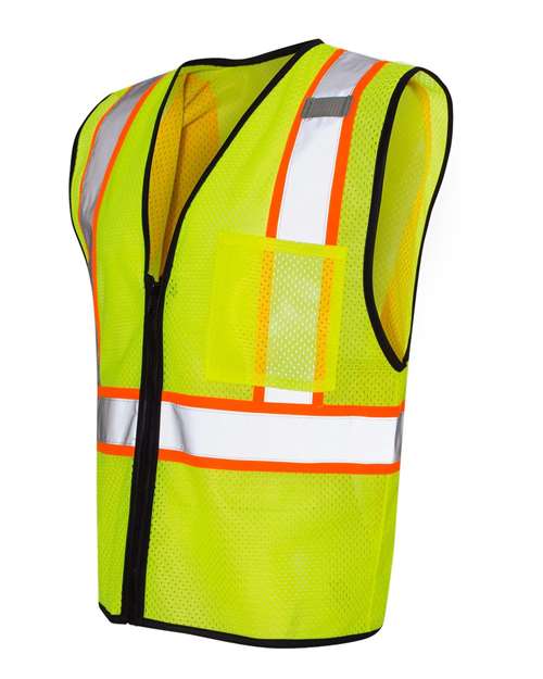 Unisex Economy Contrasting Vest with Zippered Front