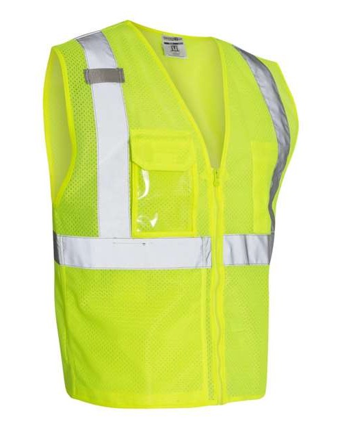 Unisex Clear ID Vest with Zipper Closure