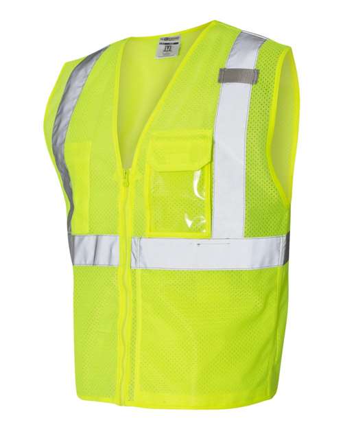 Unisex Clear ID Vest with Zipper Closure