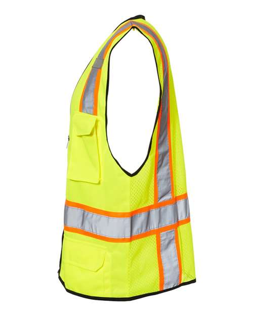 Unisex 6 Pocket Contrast Class 2 Vest