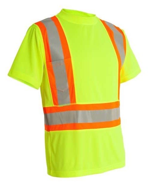 Unisex Class 2 Flat Stitch Self-Fabric Panels T-Shirt