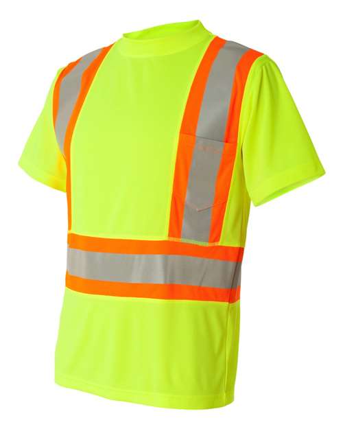 Unisex Class 2 Flat Stitch Self-Fabric Panels T-Shirt