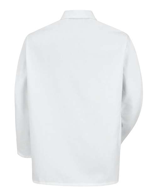 Men's Gripper-Front Short Butcher Coat