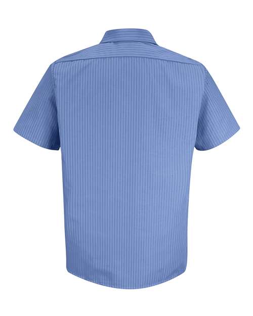 Men's Industrial Stripe Short Sleeve Work Shirt