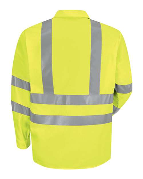 Men's High Visibility Safety Long Sleeve Work Shirt