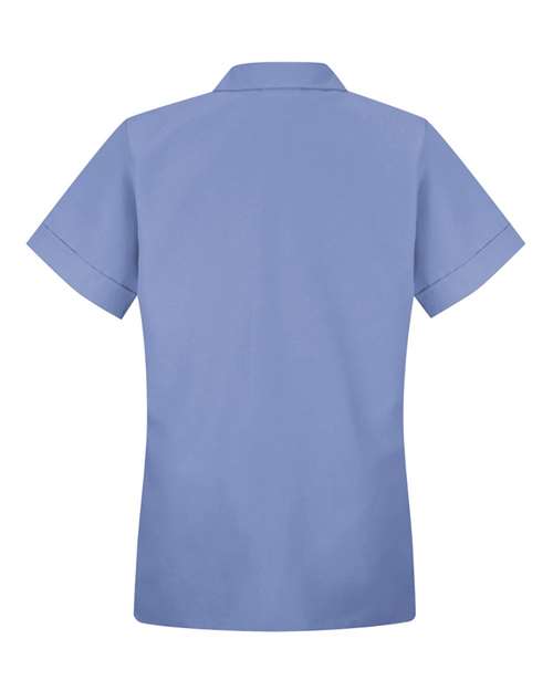 Women's Loose Fit Short Sleeve Button Smock